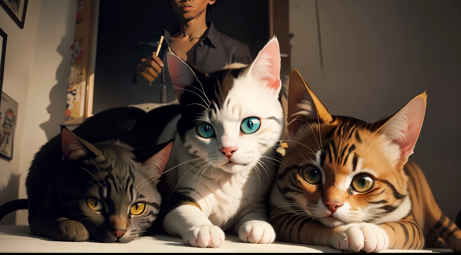 1、Cats、Basquiat's paintings、artworks、an extremely devious and beautiful