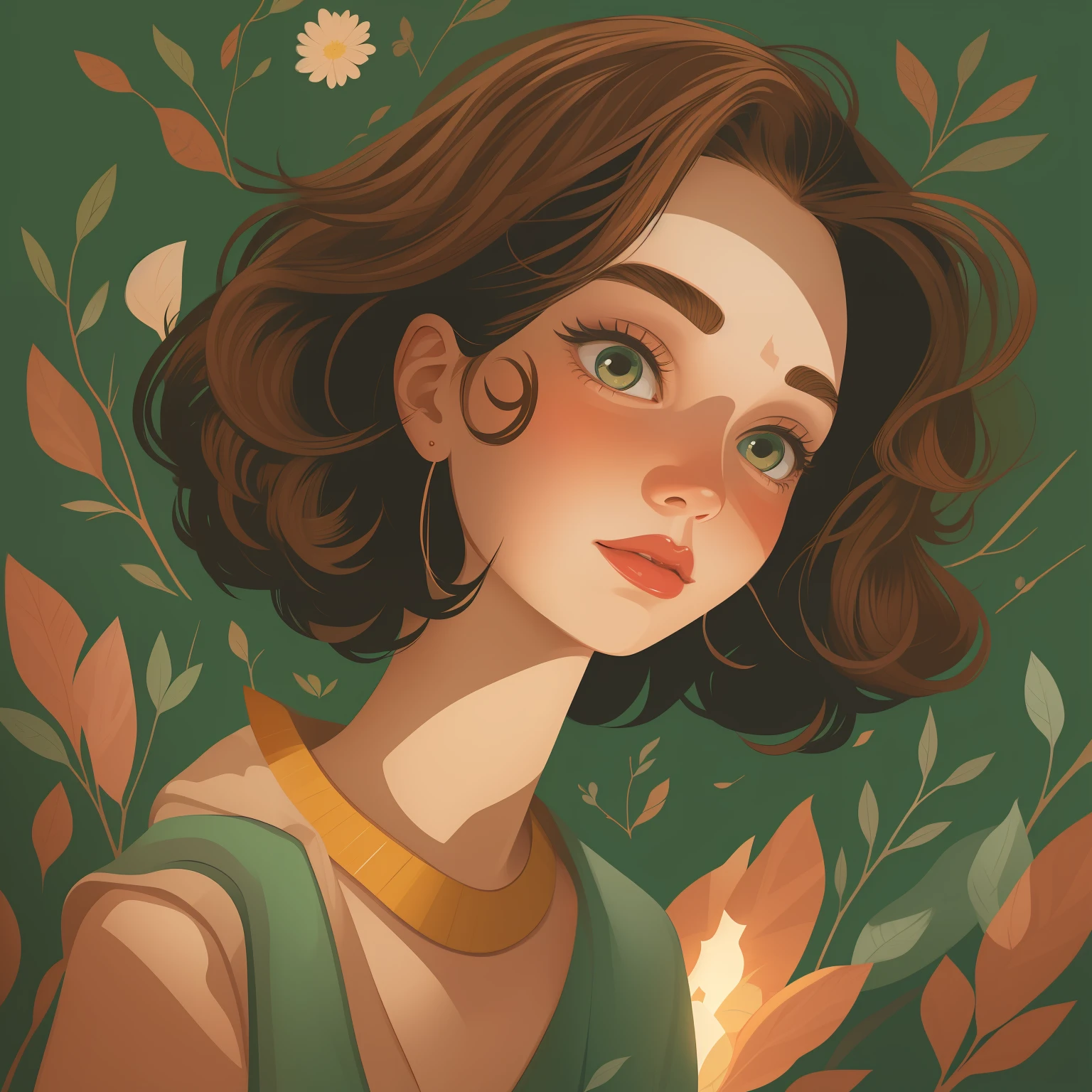 um close up de uma mulher olhando pela janela com uma luz acesa, in illustration style digital, illustration style, Retrato de Lofi em uma janela, illustration!, solo portrait 🎨🖌️, Cartoon style illustration, fabulous illustrations, cute illustration, #illustration, Estilo de desenho bonito, illustration", dreamy illustration, flat illustration, olhando na janela, lo-fi illustration style