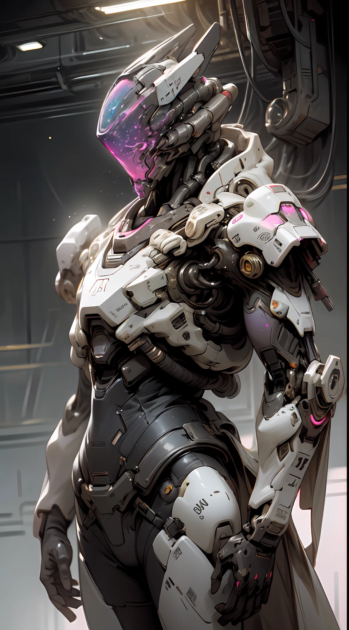 (masterpiece、top-quality、top-quality、Official art、ighly detailed、Beautifully Aesthetic:1.2)、cosmic space、cyberpunked、Future Space Combat Suits、((nebulas))、Delicate Light、Intuitive、Precise focus、cinema4d、Dramatic、