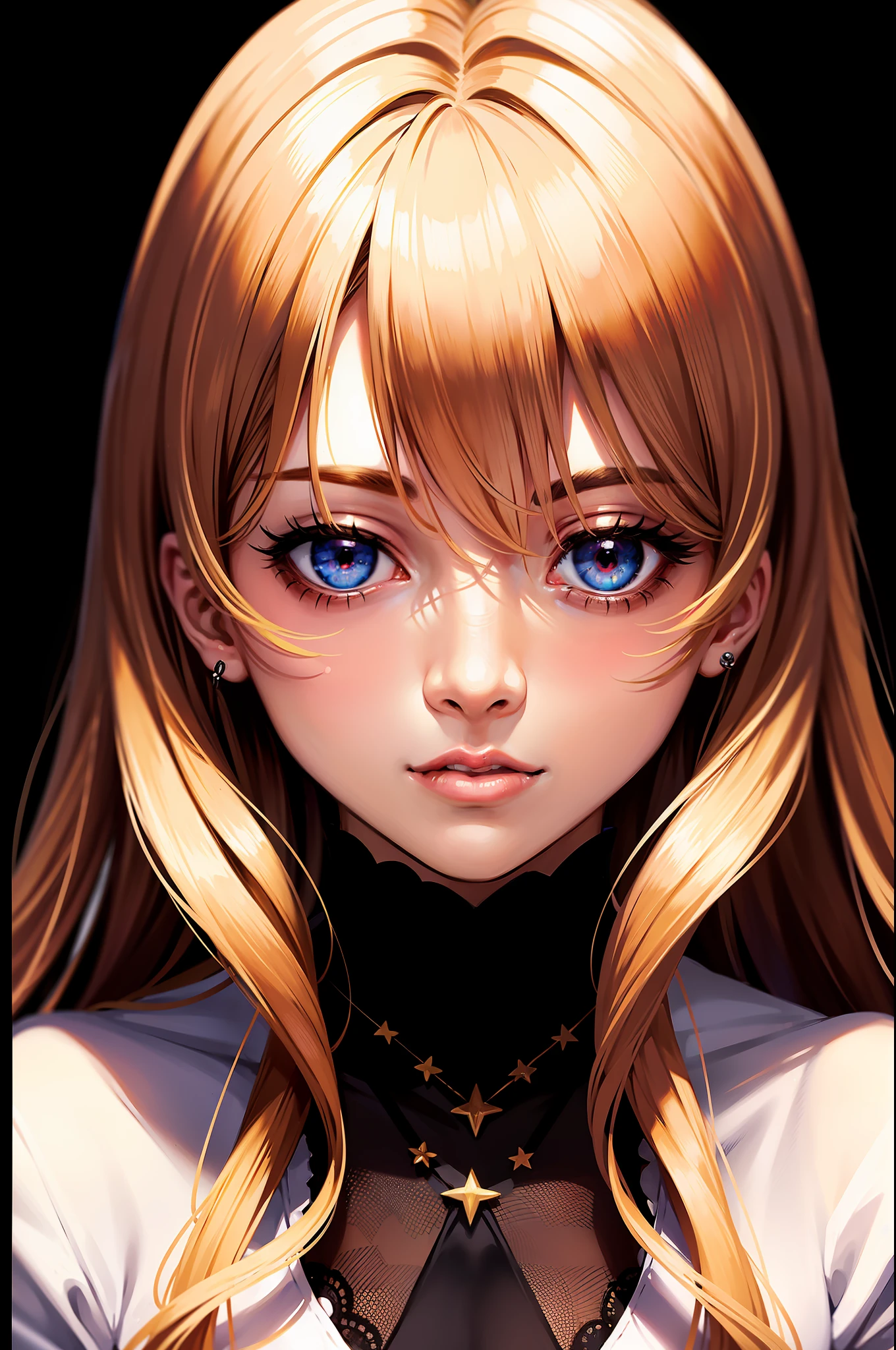 masterpiece, best quality, (dark photo:1.3), photorealistic, 1girl( like Jennifer Lopez ), flat bangs, stunning innocent symmetry face, shirt, emotional, ulzzang, (PureErosFace_V1:0.7)