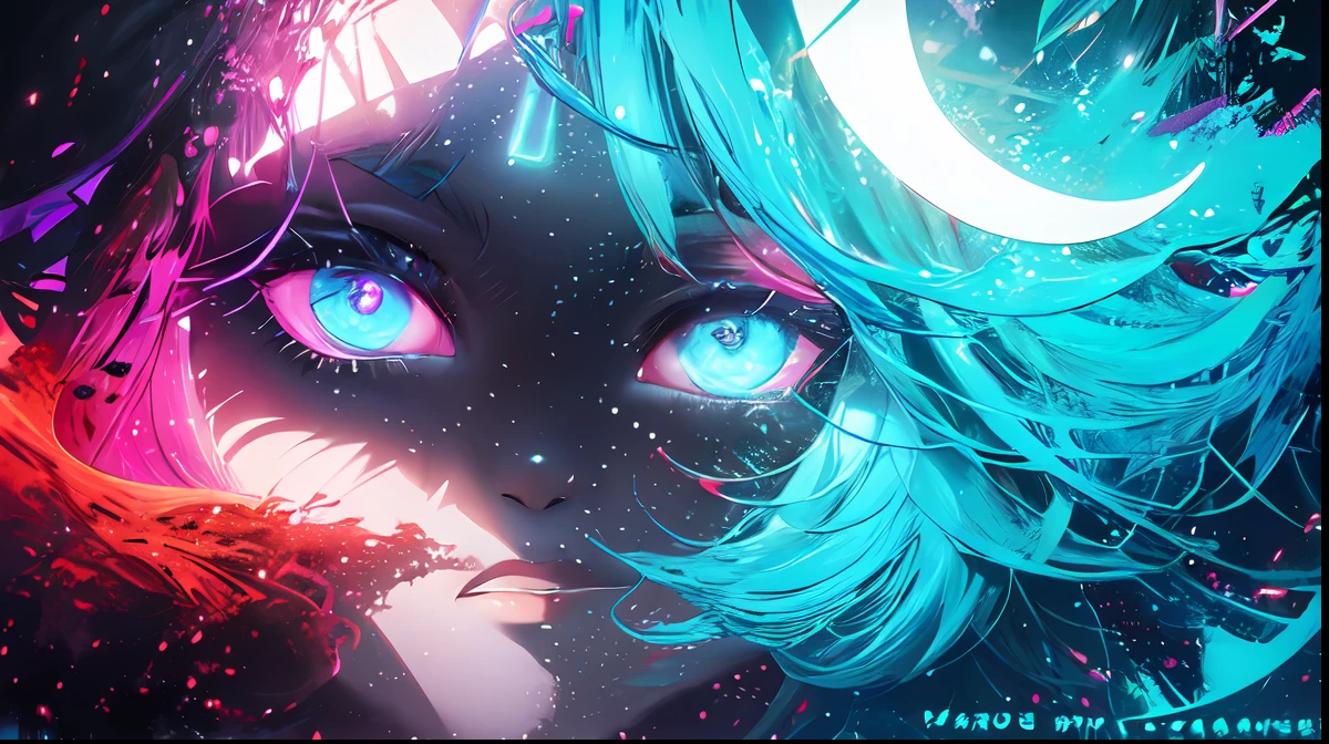(​masterpiece、top-quality、top-quality、Official art、ighly detailed、Beautifully Aesthetic:1.2)、(1girl in)、(Fractal Art:1.3)、Random hairstyle、Random hair color colorful、FULL BODYSHOT、(CyberpunkＴThe shirt)、animesque、head-mounted displays、neon light detail、Intuitive、City of the Future、sharp、Precise focus、randome pose、cyberpunkcity、street neon lights、insta photo、photo of the year、cinema4d、Dramatic、