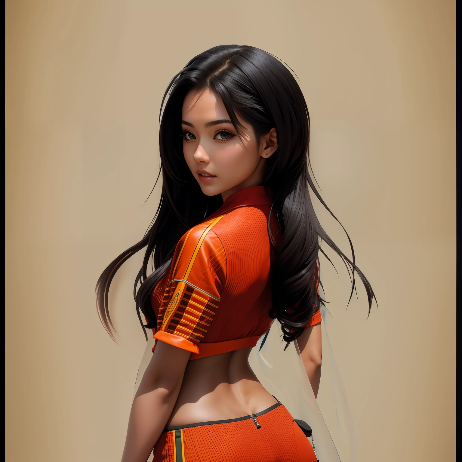 rotate her to back view