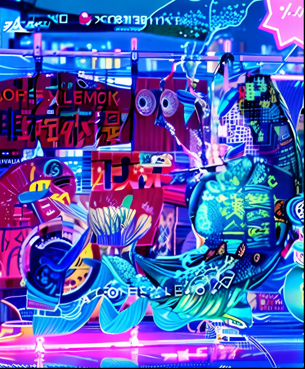 There is a fish jumping out of the water, jia, advertisement picture, 2, [ Realistic photo ]!!, author：Yi Zaiwan, by Ni Yuanlu, high detal), promo image, fishlike, fishcore, author：Yan Hui, high detal, high - detail, 1, fish in the background, post-proces), 4l