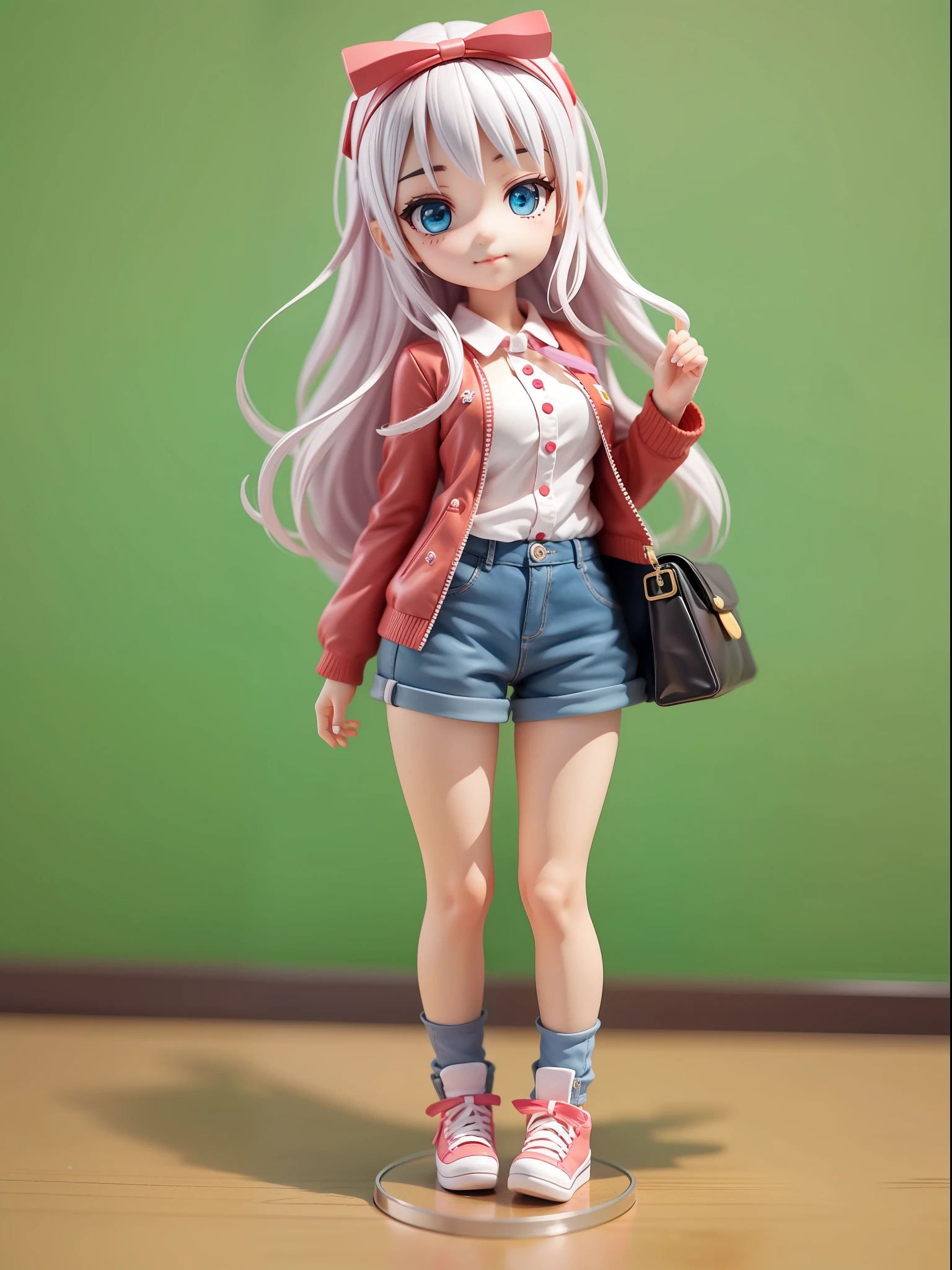 Super cute girl full body 3D drawing，adolable，Pop Mart Blind Box