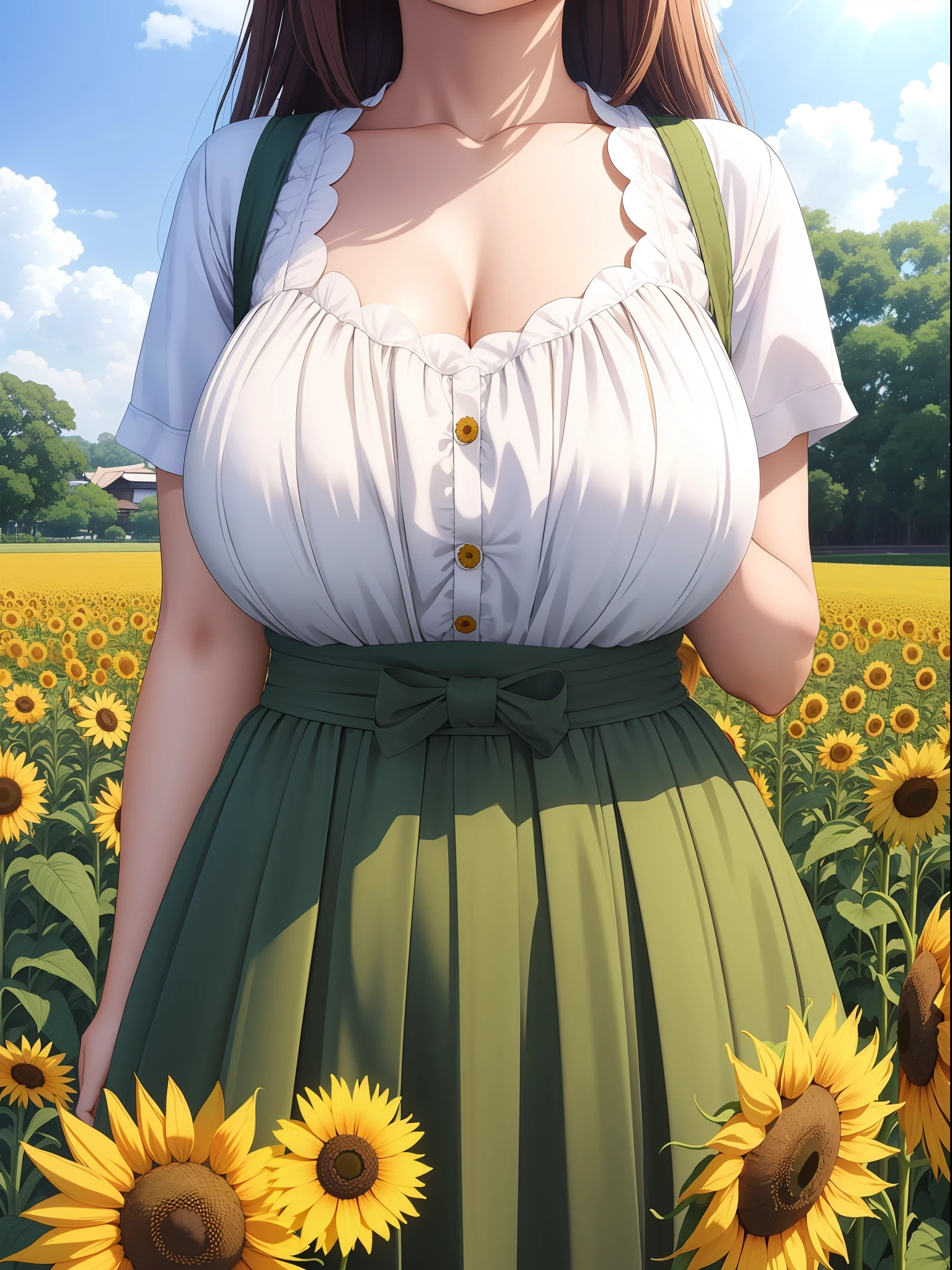 ひまわり🌻と美女、(Super Huge 1.9),