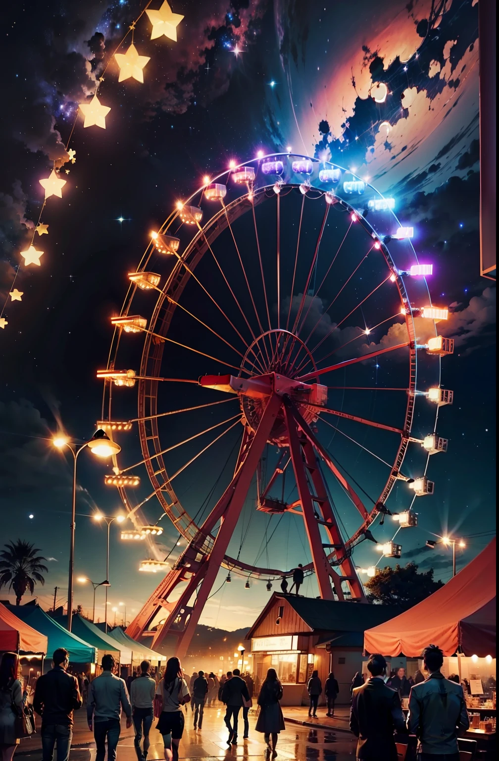 night sky, stars