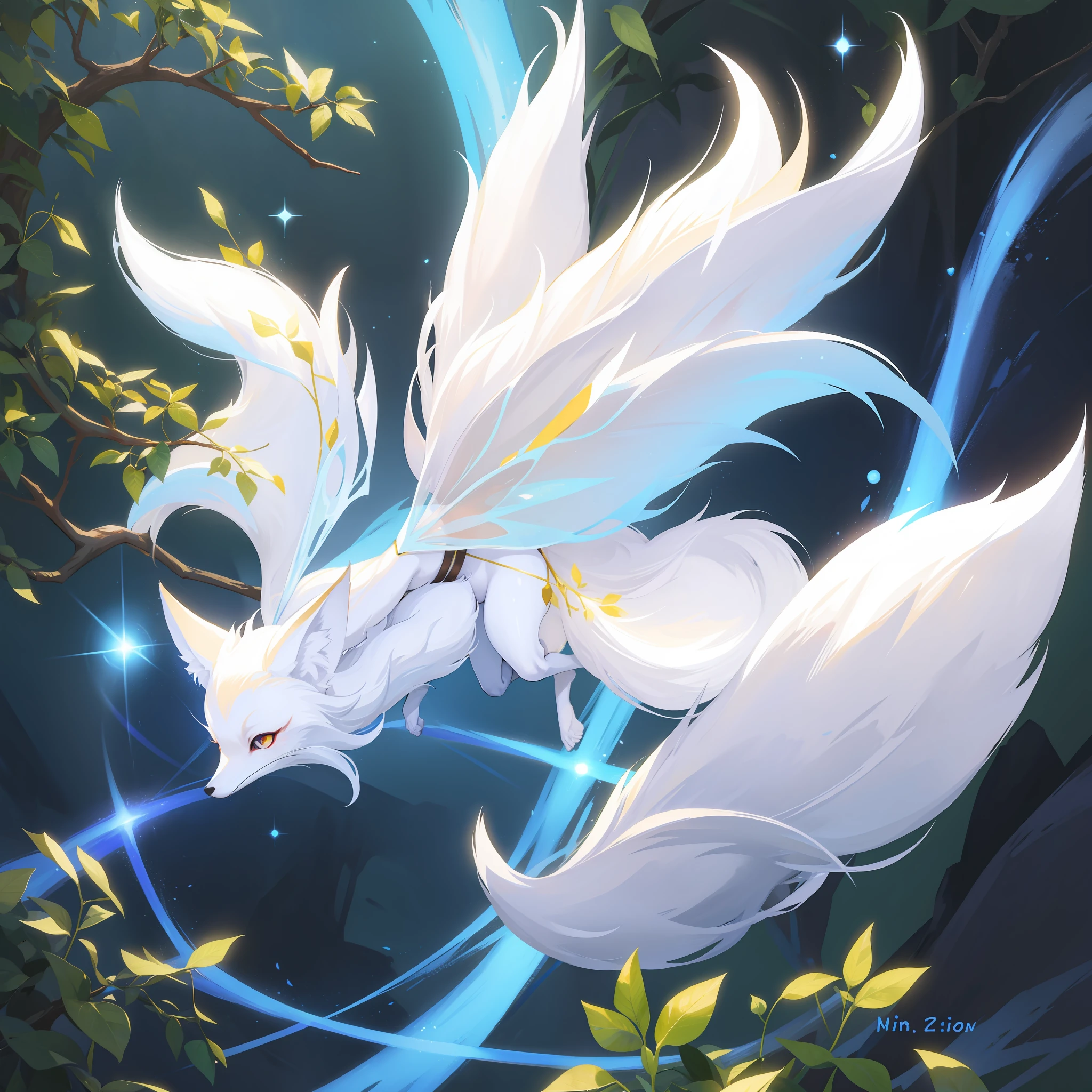 (A fairy white male fox)