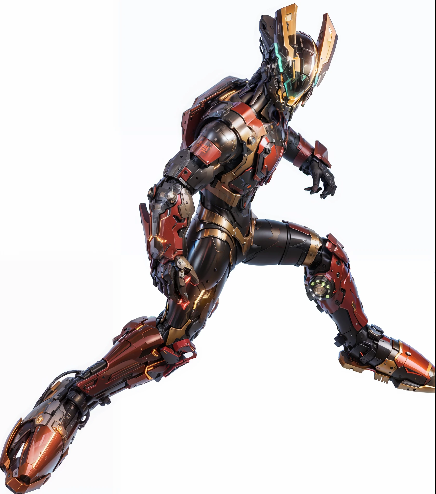Realiy,photorealestic,Machinary,mechs,Technologie,musculous,glowing light eyes,Burly body,style of photography,Real scenery(Metallic texture 1.8)(Excess detail 2)(High resolution1.6)(4K clarity1.9)(Carbon fiber 1.5)(Metal reflection 1.5),Neon lights,obi strip(1:1),Red coat