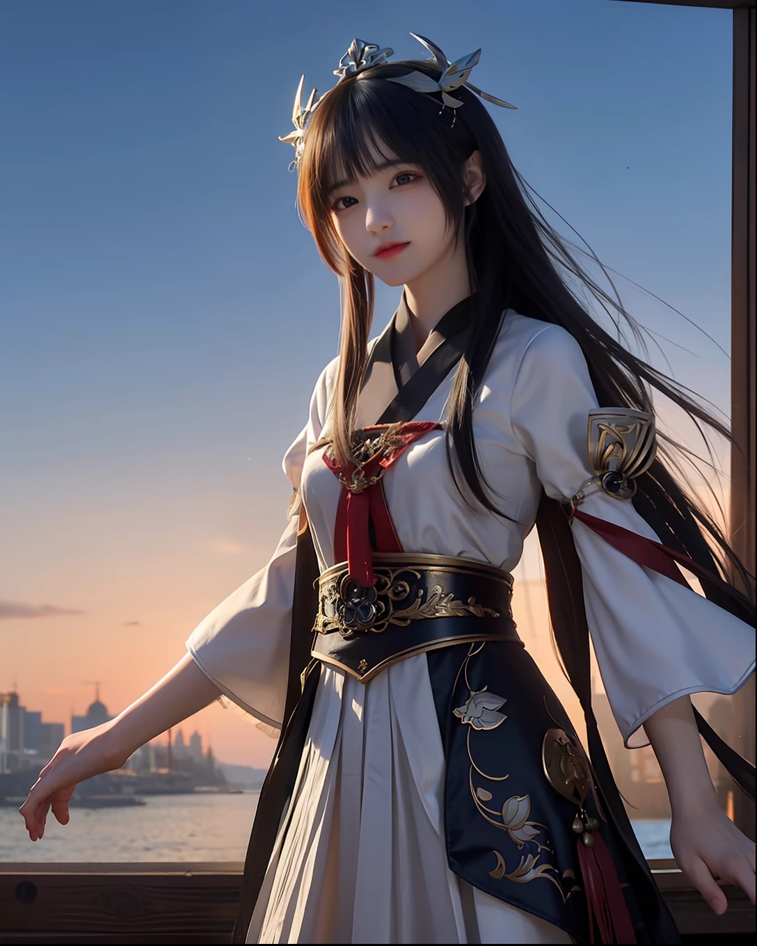 (8k, RAW photo:1.2), best quality, ultra high res,dramatic angle,(fluttered detailed color splashs), (illustration),(((1 girl))),(long hair),(rain:0.9), (头饰:1.4),少女身边有一座古宫,汉服,(重点),彩色水墨画,(泼彩),泼彩,(((colorful))),(素描:0.8) , Masterpiece, best quality, beautiful painted, highly detailed,(denoising:0.6),[splash ink],((ink refraction)), (beautiful detailed sky),moon,highly,detaild,(masterpiece, best quality, extremely detailed） CG unity 8k壁纸，杰作，最好的质量，超详细），（石蒜），