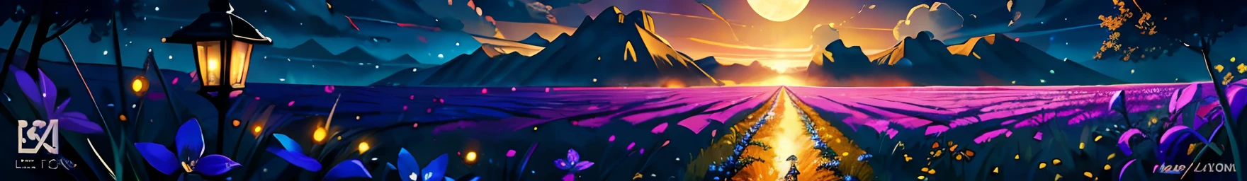 A wide landscape photo, (viewed from below, the sky is above, and the open field is below), a girl standing on a flower field looking up, (full moon: 1.2), (meteor: 0.9), (nebula: 1.3), distant mountains , Trees BREAK Crafting Art, (Warm Light: 1.2), (Firefly: 1.2), Lights, Lots of Purple and Orange, Intricate Details, Volumetric Lighting BREAK (Masterpiece: 1.2), (Best Quality), 4k, Ultra Detailed, (Dynamic Composition: 1.4), Rich in Detail and Color, (Rainbow Color: 1.2), (Glow, Atmospheric Lighting), Dreamy, Magical, (Solo: 1.2)