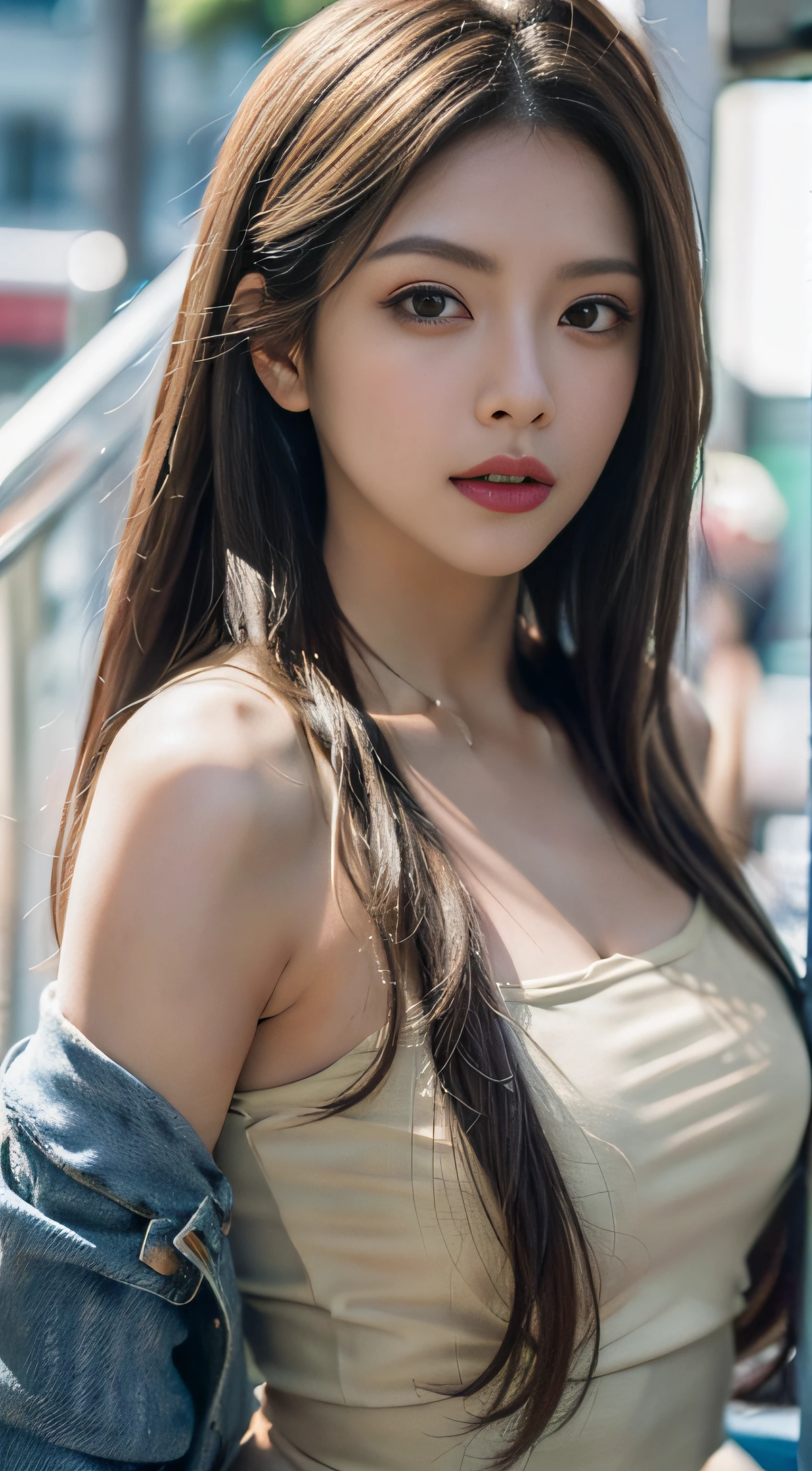 (seios nus: 0,2) melhor qualidade, Ultra high resolution, (fotorrealista: 1,4), (cabelo comprido verde: 1,3), (azur lane\), 1girl, (kpop idol), nsfw, corpo esguio, olhando para o espectador, fofo , rosto detalhado, contrapposto, pele lisa, anatomia perfeita, camisola branca, saia plissada preta pura, paisagem urbana, noite, chuva, molhado, profesional lighting, Coffee on the roof of the mall, ao ar livre, na praia