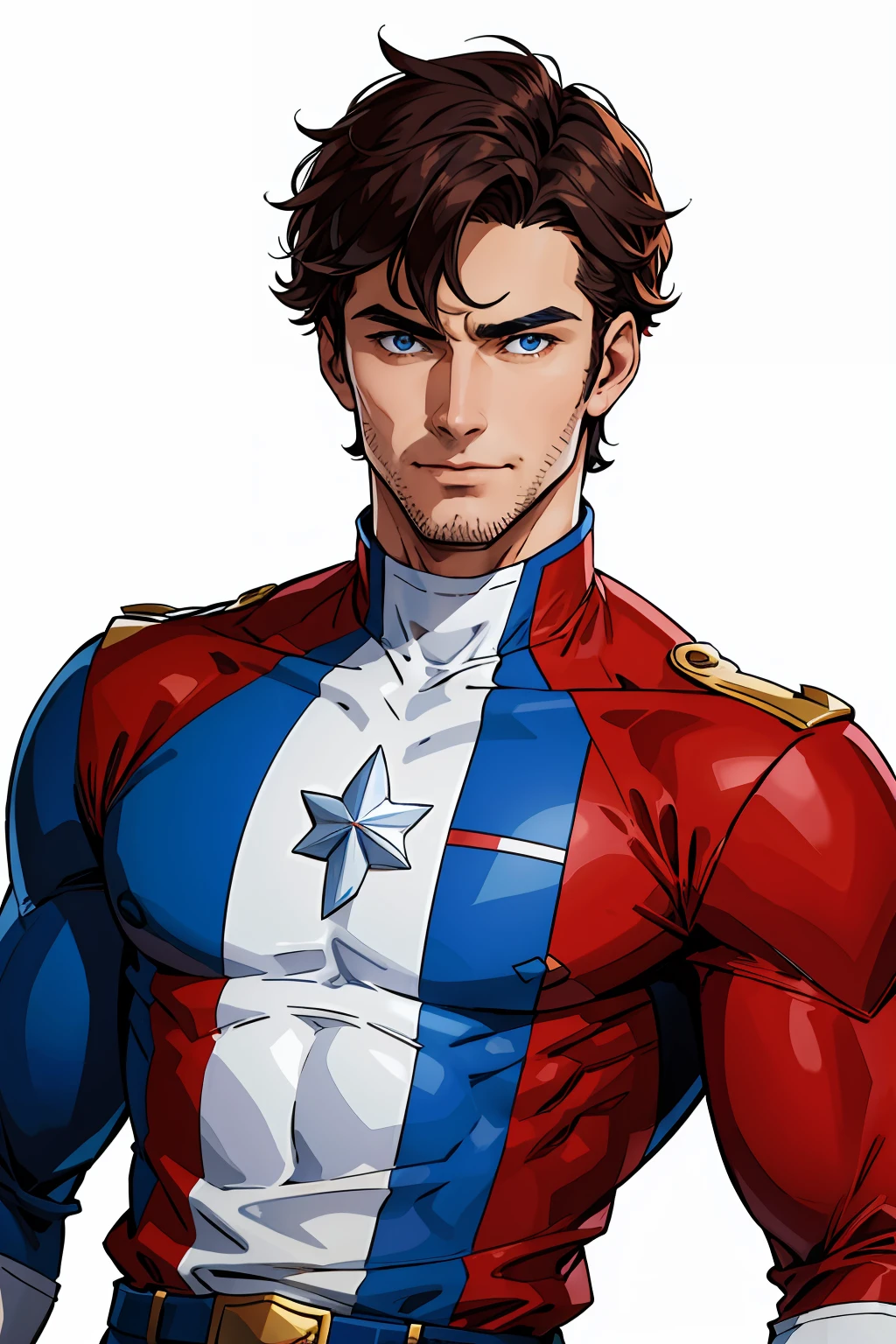 French guy Super Hero White Blue and Red clothes French clothes France flag