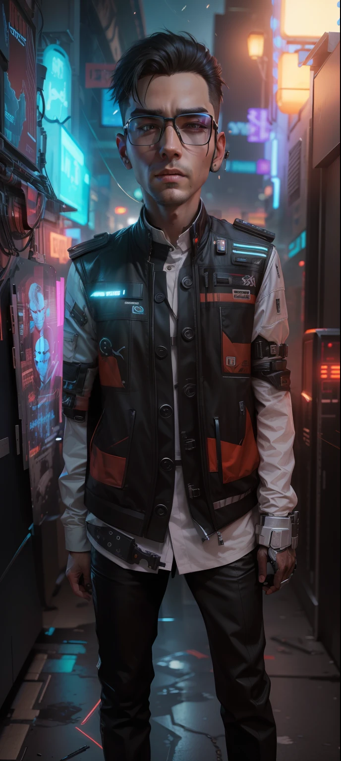 Change background cyberpunk handsome boy. realistic face, 8k, ultra realistic