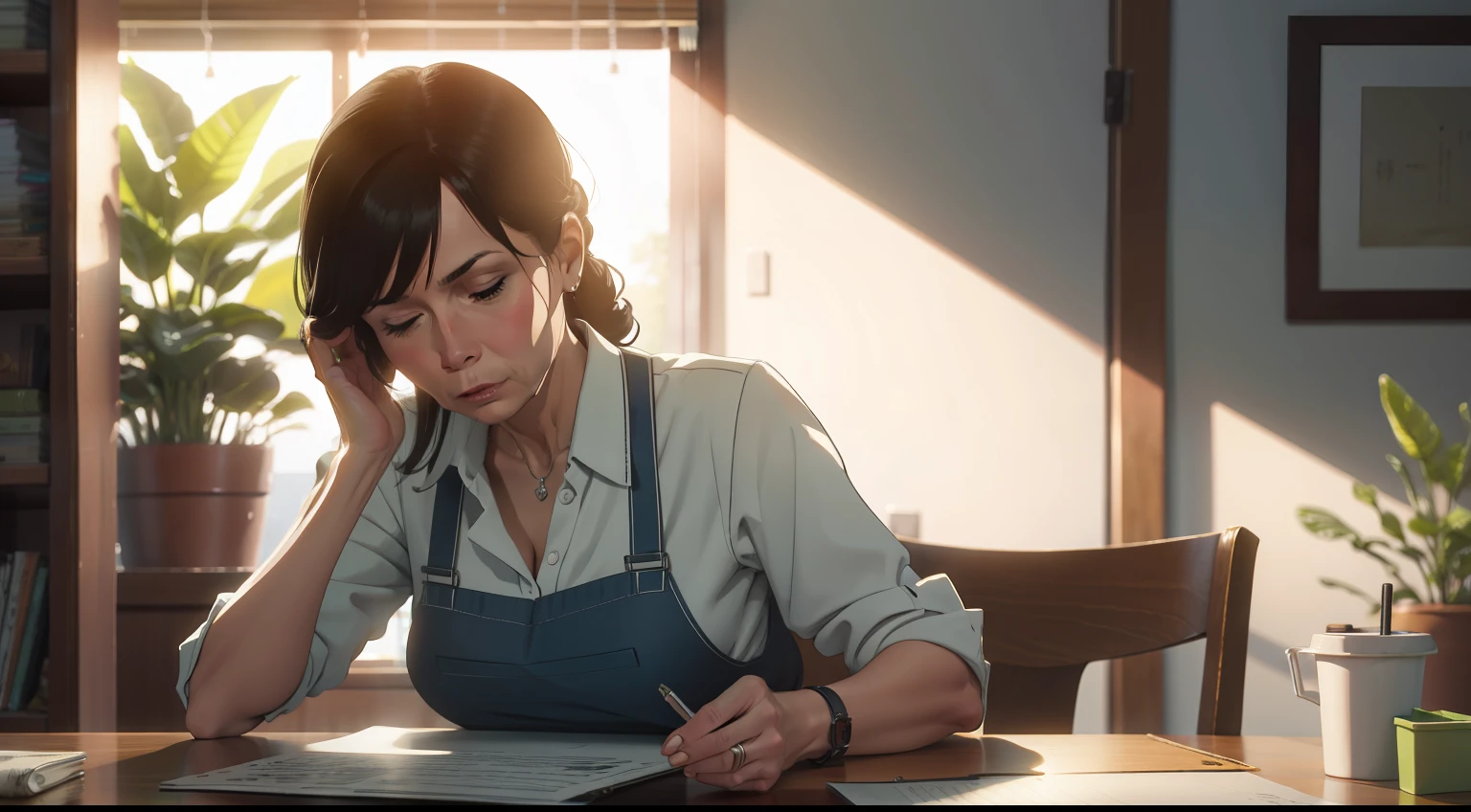 Mother worked hard
