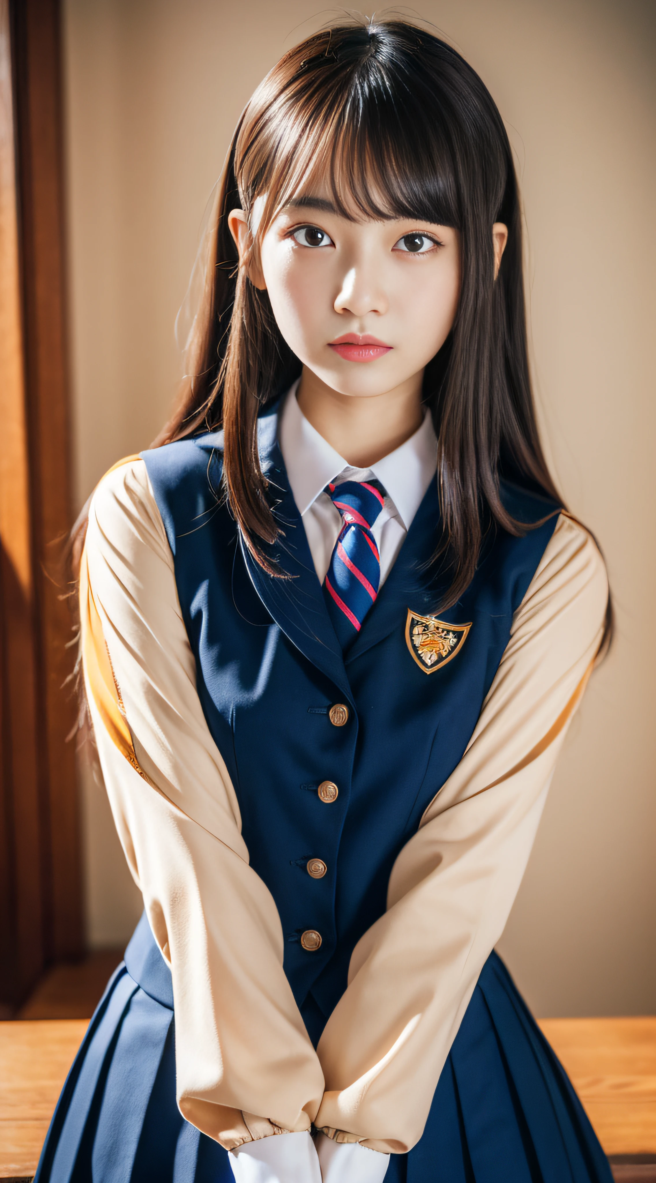 ulzzang-6500-v1.1, (raw photo:1.2), (photorealistic:1.4), beautiful detailed girl, very detailed eyes and face, beautiful detailed eyes, ridiculous, incredibly ridiculous, huge file size, super detailed, high resolution, very detailed, best quality, masterpiece, kemomimi, ((Japanese girls' high school uniform)), illustration, very detailed, CG, unified, 8k wallpaper, amazing, fine details, masterpiece, best quality, very detailed CG uniform 8k wallpaper, face light, cinematic lighting, 1girl, 16 years old, ((dynamic pose))), (camel toe), (full body), (pantyhose),
