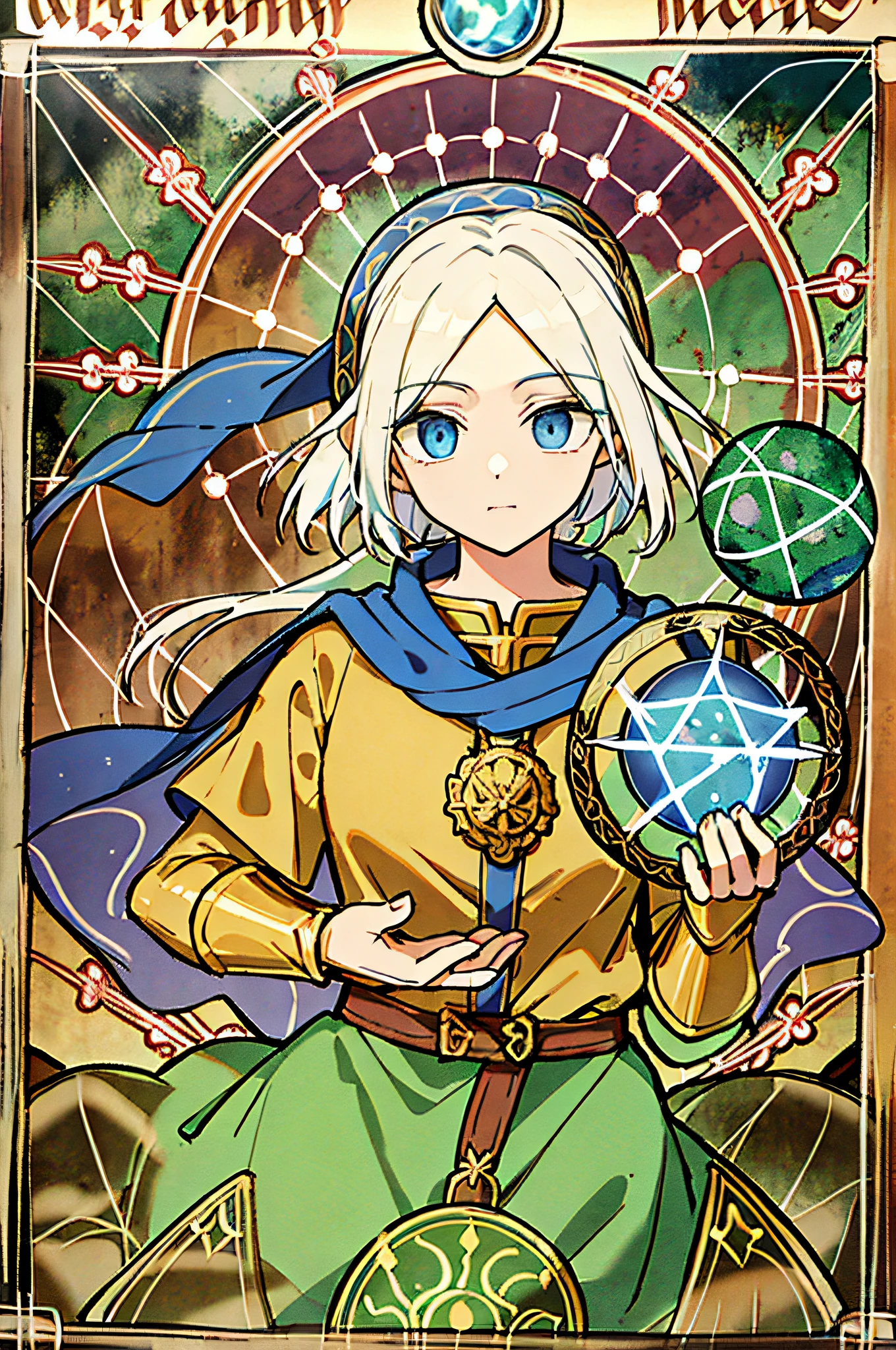 mage with earth magic, magic rocks floating, y bestiary_style, masterpiece, best quality, solo, high detailed face,