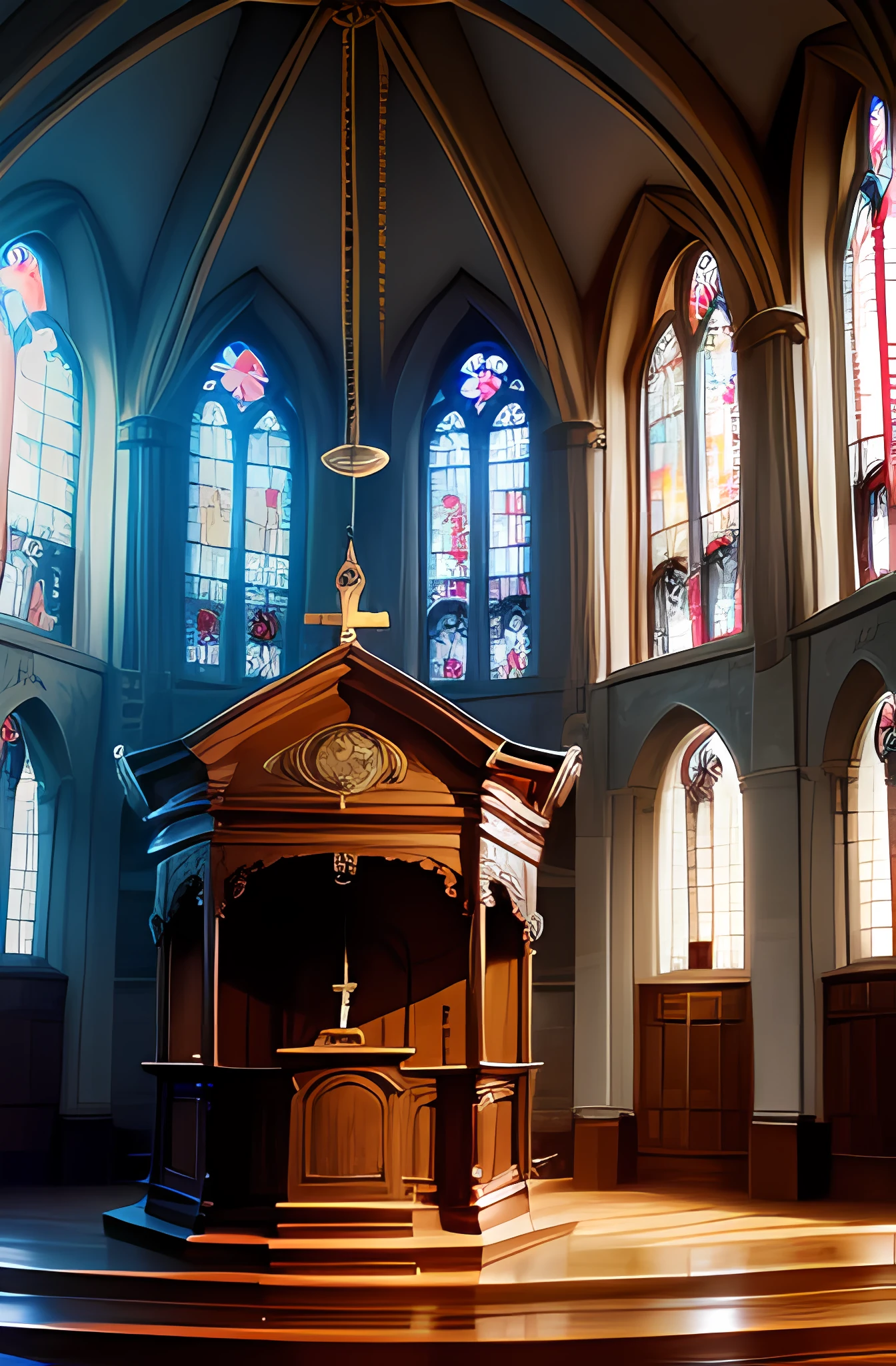 Church pulpit,Positive view