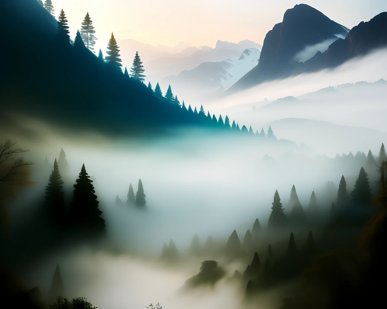 Kind mist in the mountains