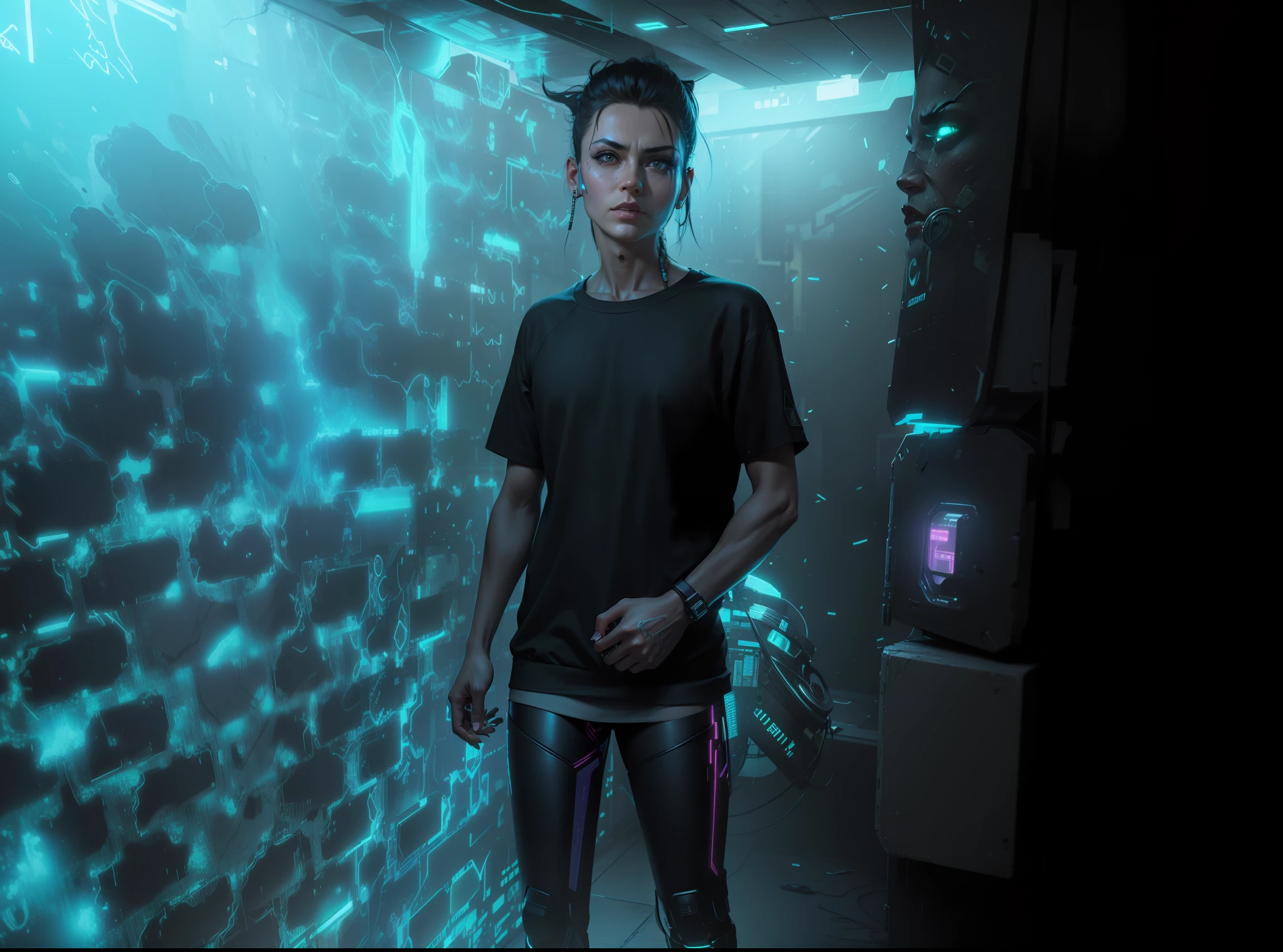 Change background, cyberpunk, realistic face, 8k, ultra realistic