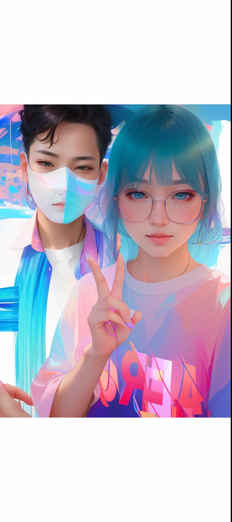 _james jean, floating female figure made of ribbons, smoke, in the sky, colorful and vibrant, mystical colors, contemporary impressionism, yanjun cheng portrait painting, iridescent painting, 3/4 perspective view, cute face, low angle, sweeping circling composition, large beautiful crystal eyes, big irises, UHD, HDR, 8K, (Masterpiece:1. 5), (the most beautiful portrait in the world:1.5)