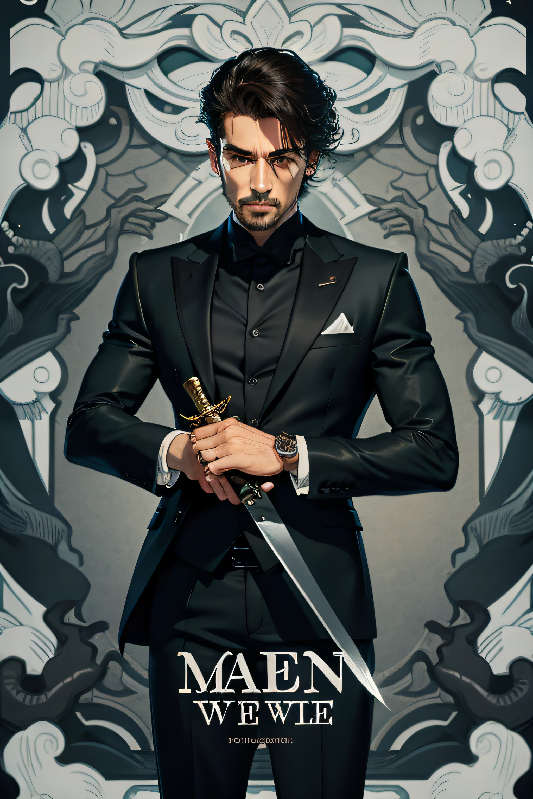 A man with a knife