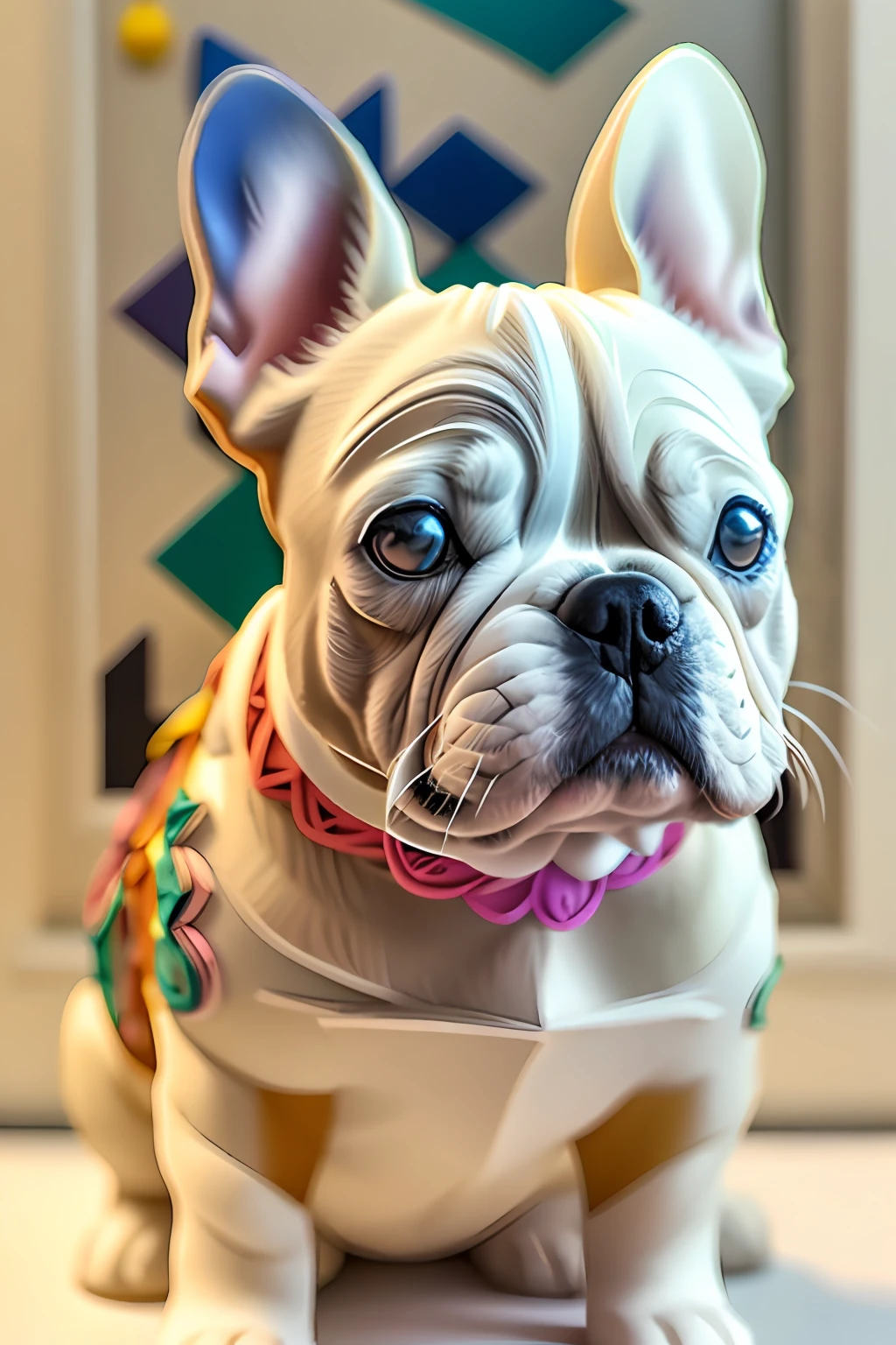 French Bulldog, papel multi dimensional quilling, arte,
yang08k, lindo, colorido,
obras-primas, qualidade superior, melhor qualidade, arte oficial, beautiful and aesthetic, fundo transparente