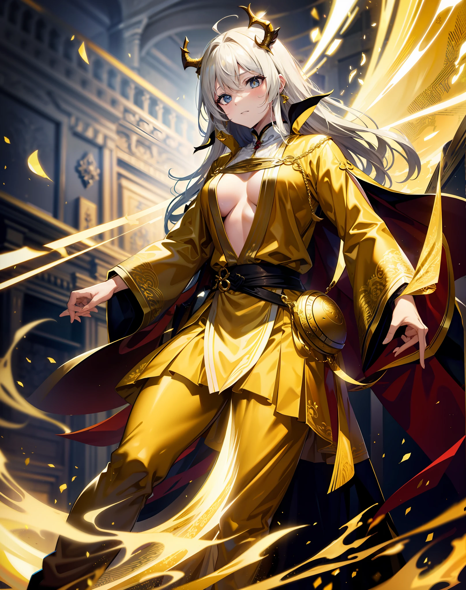 golden colored、The dragon
