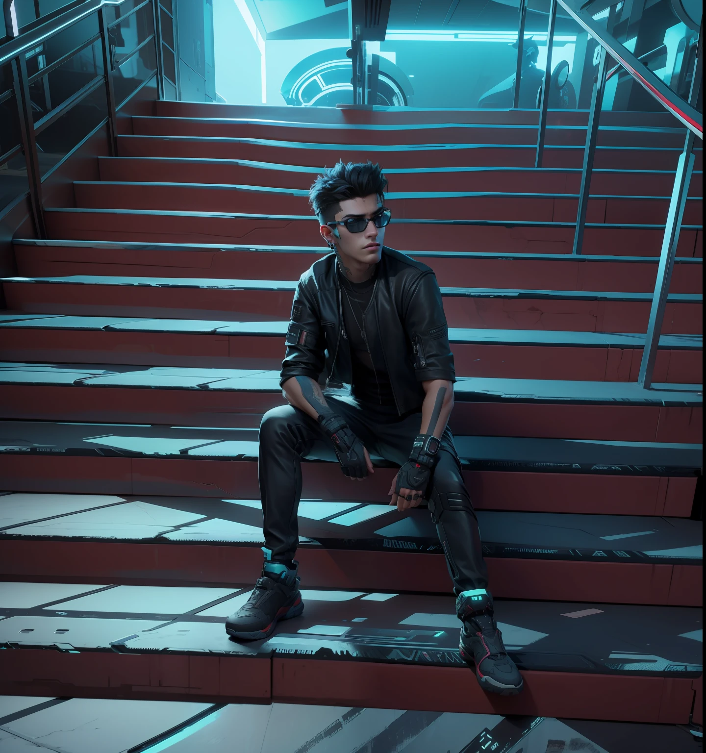 change background cyberpunk hansome boy ultra realistic 8k