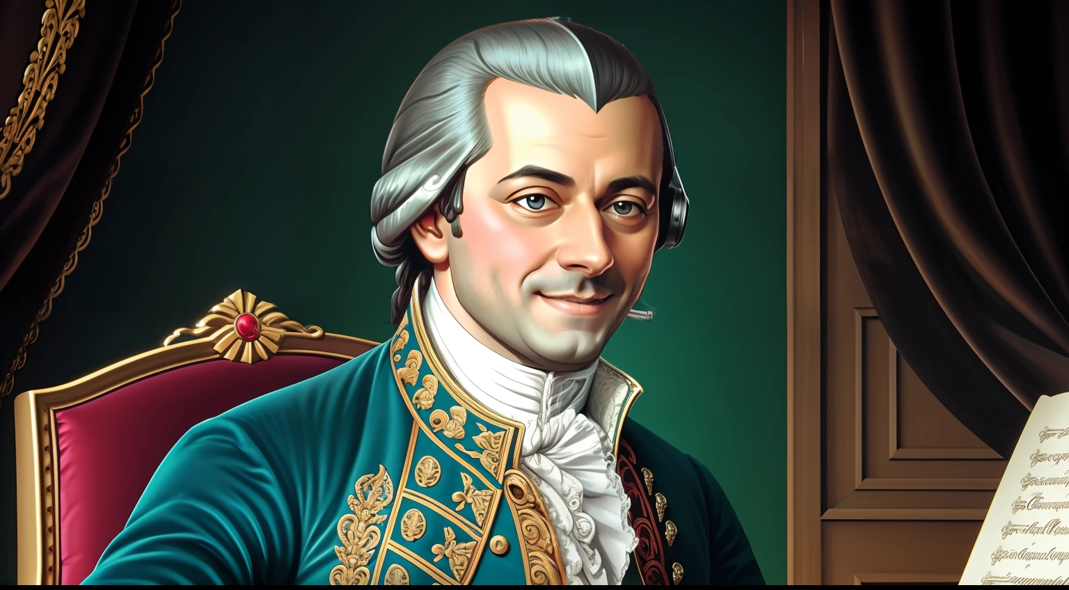 mozart riendo