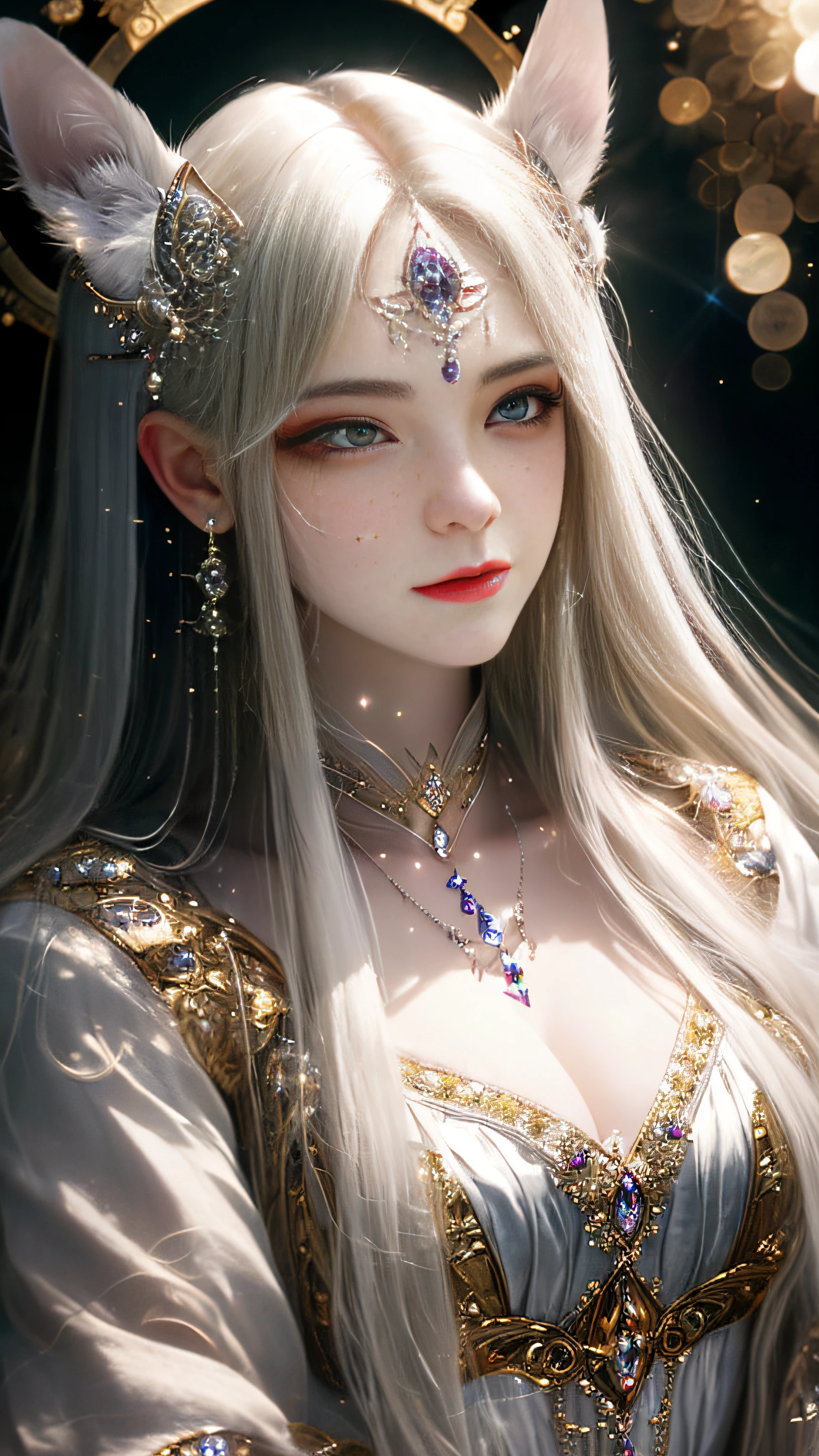 Super beautiful shining eyes、{​masterpiece},{top-quality},{1girl in},astonishing,beautiful finely detailed eyes,Fine details,Depth Field,extremely details CG,original,highly detailed wallpaper,white_hair,magic_circle,cat_ears,long_hair,white_hair/yellow_eyes,cana,Pentagram,Watches,{​masterpiece},{best qualtiy},{1girl in},astonishing,beautiful finely detailed eyes,finely detail,Depth Field,extremely details CG,original,highly detailed wallpaper, white_hair