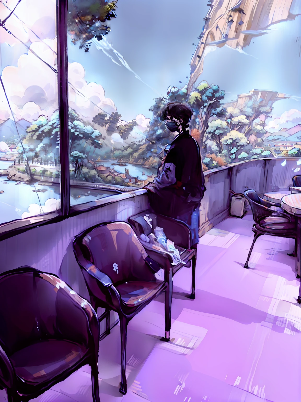 change background realistic anime