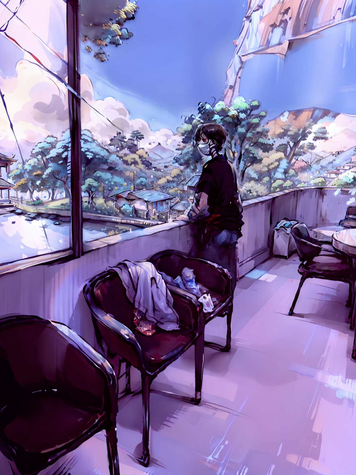 change background realistic anime
