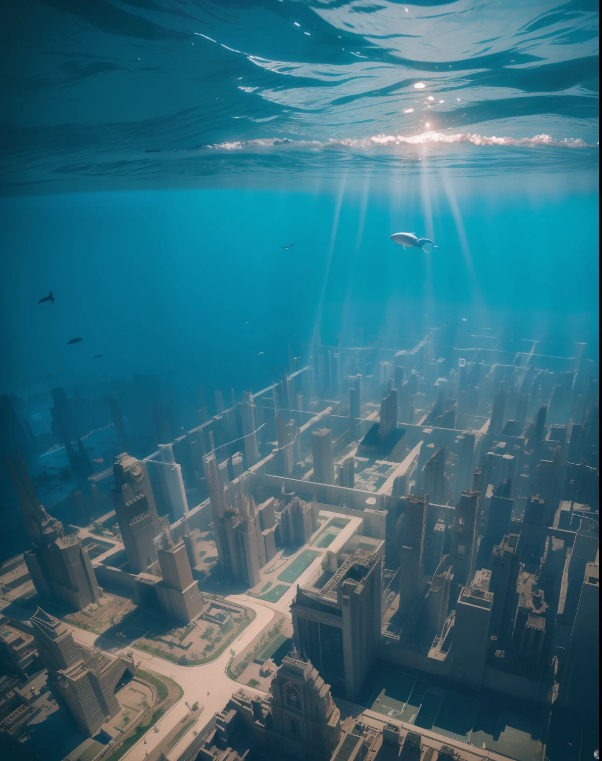 {{{masutepiece}}}, {{{hightquality}}}, {{{8K Wallpaper}}}, {{{An underwater city reminiscent of ancient Egypt}}}, {{{Underwater city}}}, {{{Huge underwater pyramid}}}, {{{Sea}}}, {{{ocean}}}, {{{Ancient Egypt}}}, {{{Pyramids}}}, {{{Many pyramids}}}, {{{whales}}}, {{{Whale pods}}}, {{{pyramids in the background}}}, {{{pillars}}}, {{{Enchanting descent}}}, {{{under the water}}}, {{{Air bubbles, water particles, Bubbles, Bubbles in water}}}, {{{Sunlight, Light coming in through the water, The sun's rays through the water}}}, {{{Sparkling water}}} , {{{Water fluctuations}}}, {{{tentacles, Detailed tentacles, many tentacles, Detailed tentacles}}}, {{{reefs, Beautiful coral reef background}}}, {{{breathtaking scenery}}}, {{{Vivid landscapes}}}, {{{Mesmerizing views}}}, {{{seductive beauty}}}, {{{Enchanting panorama}}}, {{{Amazing colors }}}, {{{Transcendental experience}}}, {{{Unreal journey}}}, {{{Surreal environment}}}, {{{Fascinating landscapes}}}, {{{Jaw-dropping views}}} , {{{stunning images}}}, {{{Dreamy perspective}}}, {{{Seductive enchantment}}}, {{{Spectacular free fall}}}, Fantasy Art Style, Best Quality, ultra-detailliert, landscape, Breathtaking, (Best Quality), (High resolution), (Sharp Focus), (ultra-detailliert) , (Extremely detailed), (Very high quality artwork), 8K_Wallpaper, (Highly detailed CG in 8K),(Very fine 8K CG), ((hyper super ultra detailed perfect piece)), flawless, (((masutepiece))), Illustration, (Dynamic lighting), Dinamic Light, Sunshine, Sun rays, god rays, Cinematic Light, (cinematic shadow), (textile shading) , (cinematic shadow), Vivid colors,,Stack City AI,