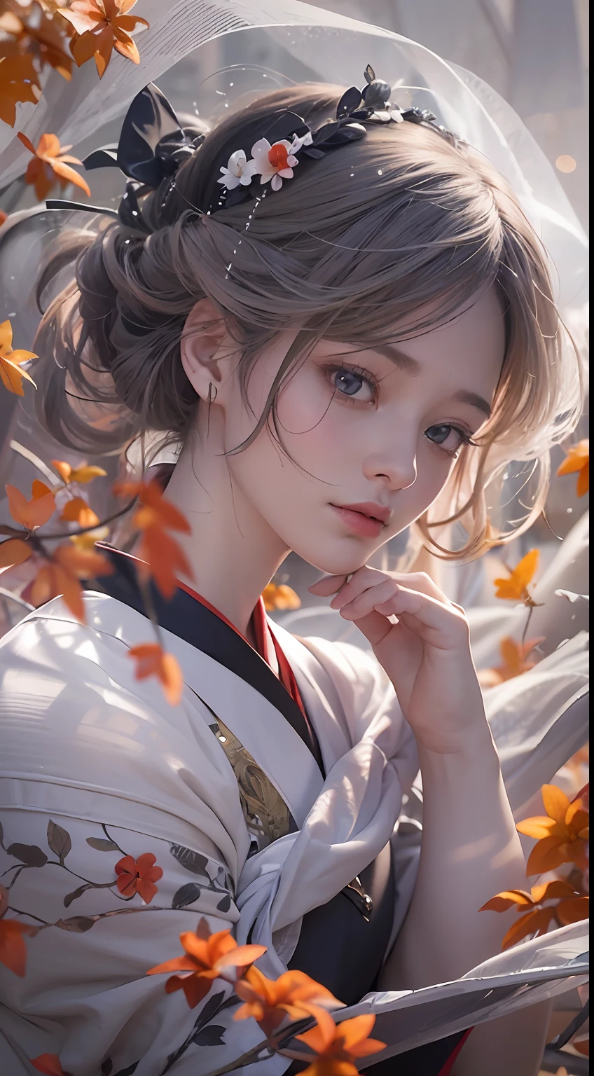 Super high quality, masterpiece, perfect illustration, extreme detail (exquisite light and shadow, highly dramatic picture,) Stroke, 1 girl, solo, (wearing red, black and white Hanfu,) flower field, flowers, (white smoke:1.3) (Realistic:1.4), Zen entanglement, tangled, official art, Unity 8k wallpaper, super detailed, beautiful and beautiful, masterpiece, best quality, (dynamic angle: 1.4), glowing skin, (floating colorful flashes: 1) the most beautiful chaotic forms, elegant, brutalist design, Bright colors, romantic depth of field exotic_dance, half_naked