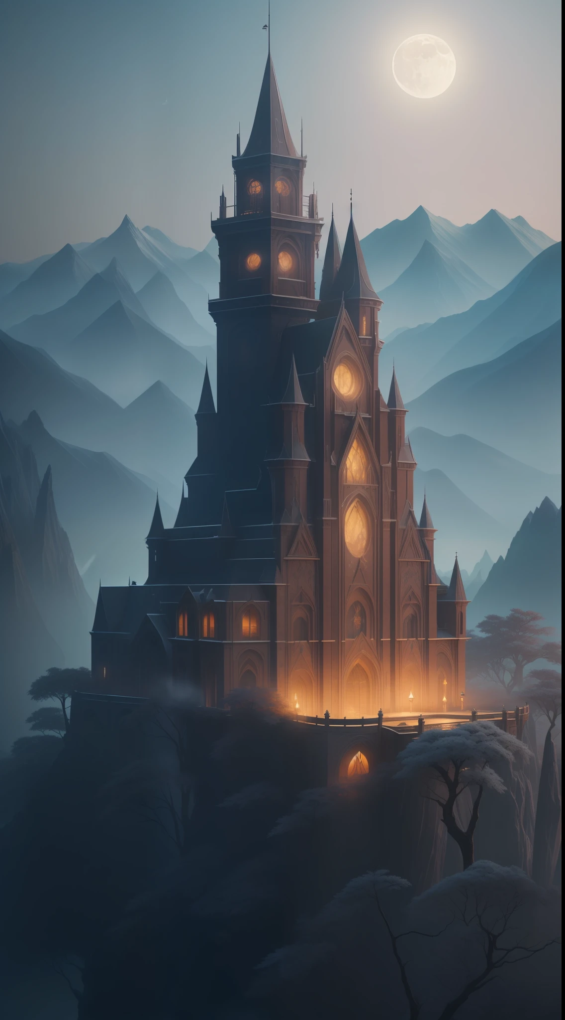 ((beste-Qualit)), ((tmasterpiece)), (Detailed:1.4), high quality, moonlit night, mountain range, fantasy, water reflections, splash screens, perfect composition, beautiful detailed intricate insanely detailed octane rendering trending on artstation, 32k art photography, photorealistic concept art, soft natural volumetric cinematic perfect light, chiaroscuro, award-winning photography, masterpiece, artstation trends, sharp focus, studio photo, intricate detail, high detail, Greg Rutkowski, hyper-detailing