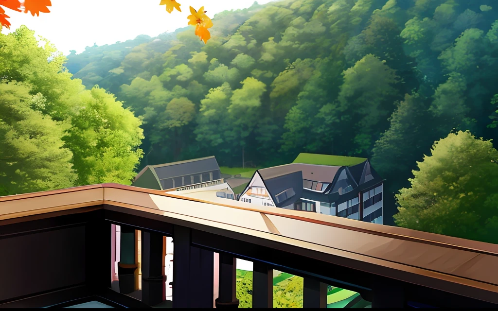 scenecy,ln the forest,terrace,high end,Chinese