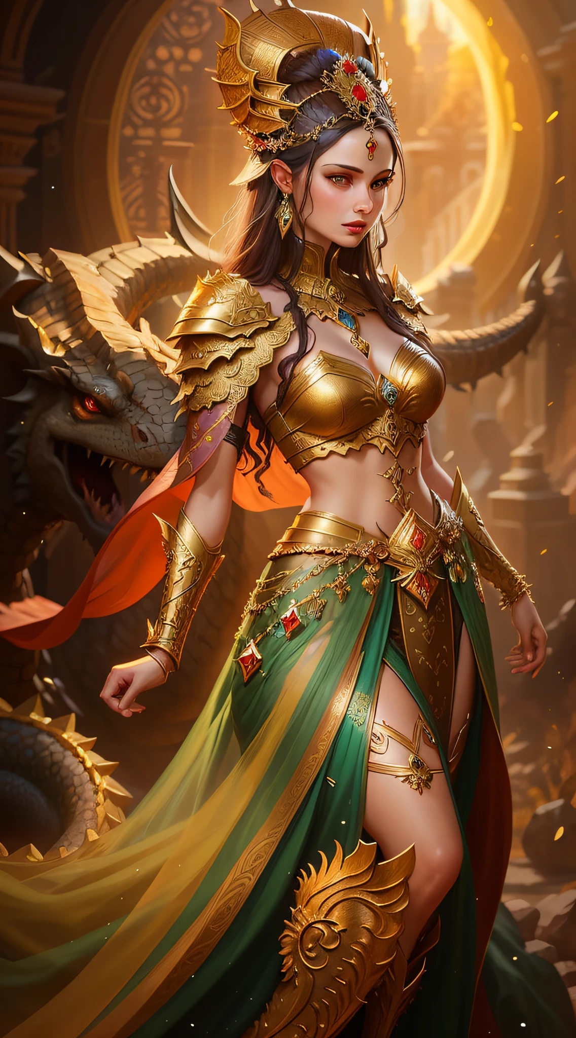 a close up of a woman in a costume with a dragon on her shoulder, a beautiful fantasy empress, fantasy woman, goddess. extremely high detail, fantasy art behance, ((a beautiful fantasy empress)), karol bak uhd, epic fantasy digital art style, epic fantasy art style hd, by Yang J, gorgeous goddess of leo, detailed fantasy art
