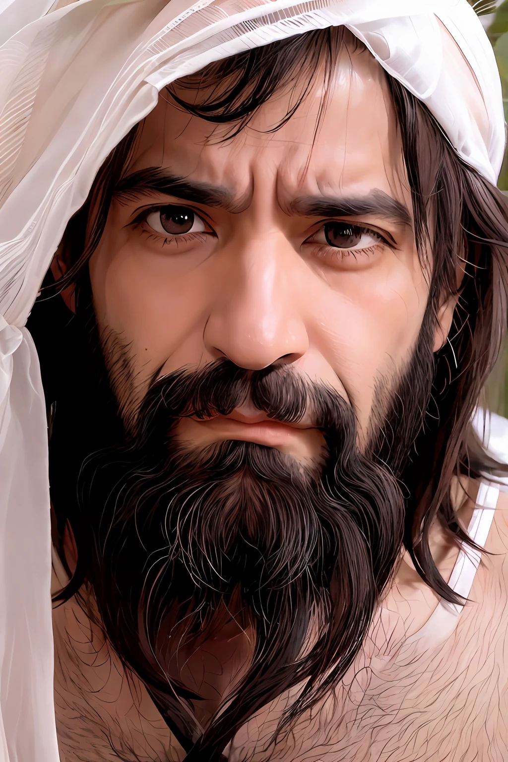 senhor barba grande olhos bem azuis triste solitario lagrimas nos olhos roupas sujas encontado em um lugar sombrio