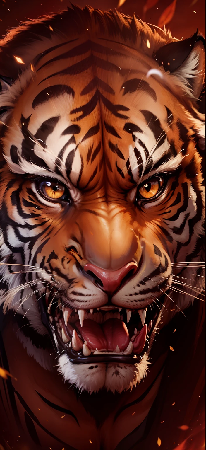 The tiger turns into a white ape