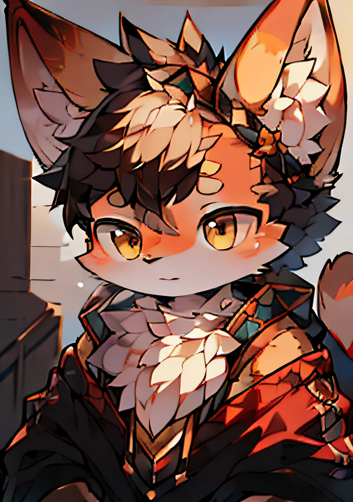 ((A cat in clothes)), Fluffy hair, Anthropomorphic expressions, Rich colors, Exquisite details, Masterpiece, Realistic，2K, 4K, Full-HD, artsation, CG, Realistic, illusory engine , Real light and shadow, Beautiful rich colors, Amazing details, Masterpiece 8K Ultra HD, Digital SLR, Soft lighting, High quality, filmgrain, Fujifilm XT3
