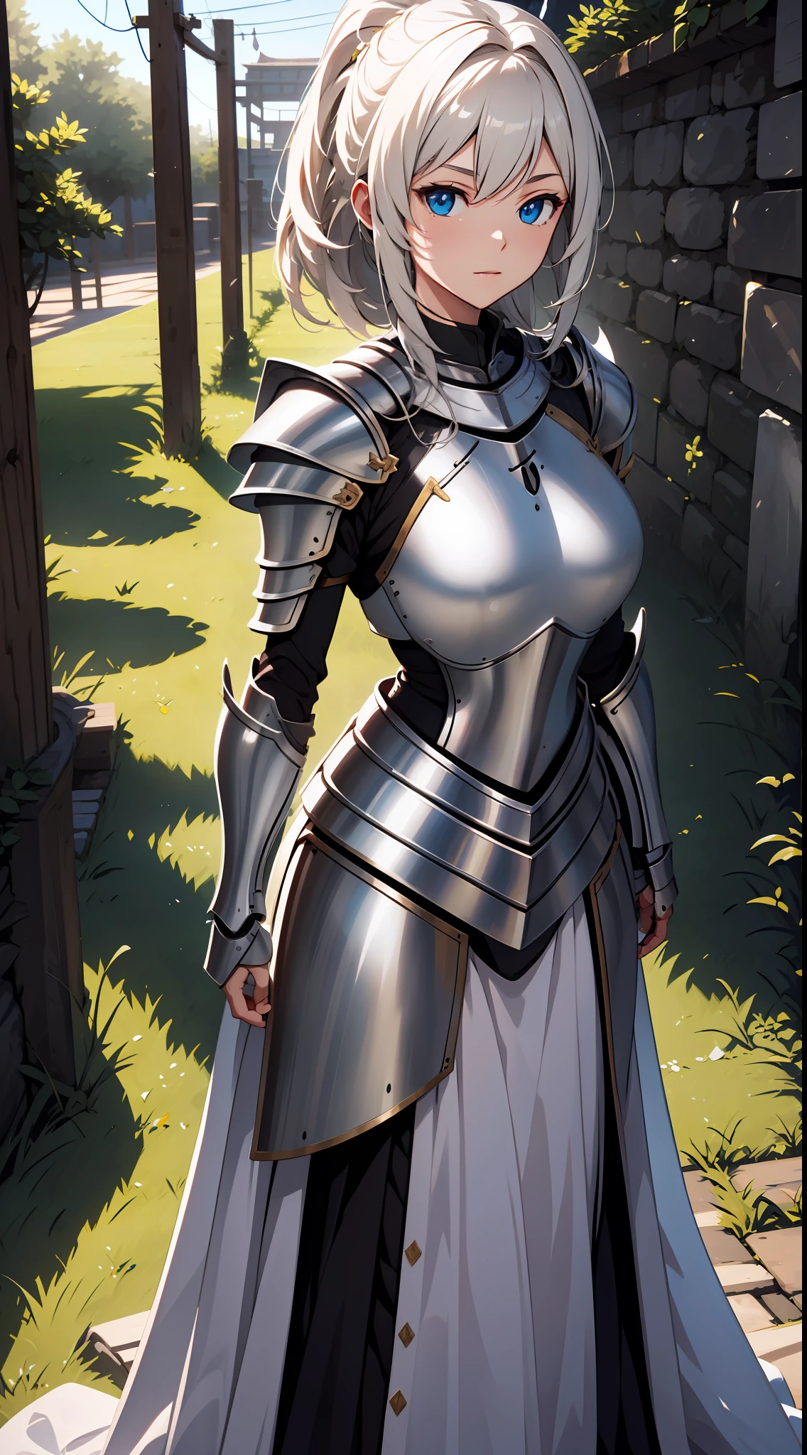 tmasterpiece，hoang lap，finely detailled，hdr，Highly detailed gilded armor，shinning armor，Realistic PLD_Armor，Female knight in armor，Wear PLD_Armor