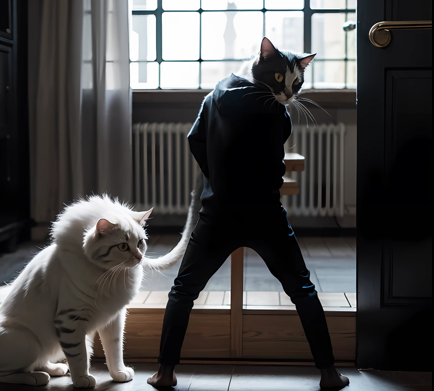 pets,eine Katze,Black and white