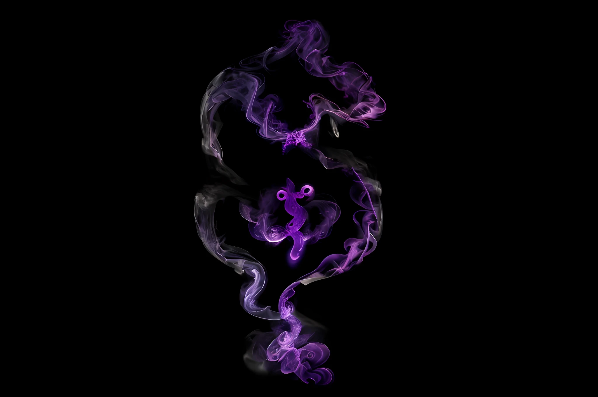 dollar sign, purple smoke, violeta, lilac, (bioluminescente)