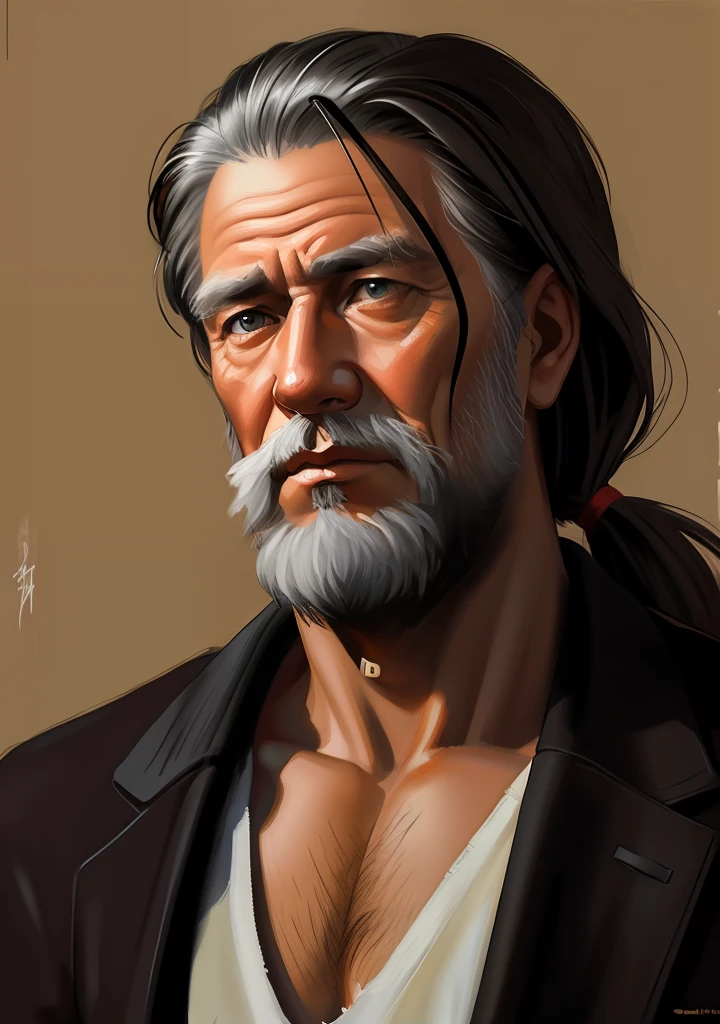 epic realistic, high-quality artwork of a oldman, oil painting, (rough brush strokes:1.4)