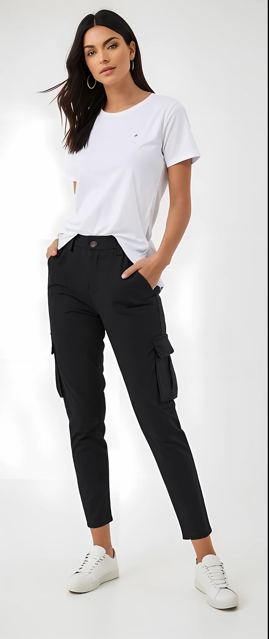 A beautiful woman in a white top and black pants posing for a photo, wearing tight cargo pants, cargo pants, clothing pants pants clothing black jeans extremely tight, pants clothes pants clothes jeans black, black pants, pants clothes clothes jeans, pants clothes clothes jeans, jeans, garments, Pants, garments, Pants, garments, Pants, garments, pants, clothing, jeans and t-shirt, com dois bolsos frontais, wearing pants and a t-shirt, pants clothes pants clothes jeans black, cintura fina, clothes clothes jeans jeans clothes jeans clothes jeans clothes jeans clothes jeans clothes jeans clothes jeans clothes jeans clothes jeans clothes jeans clothes jeans clothes jeans clothes jeans, cintura magra e quadris grossos