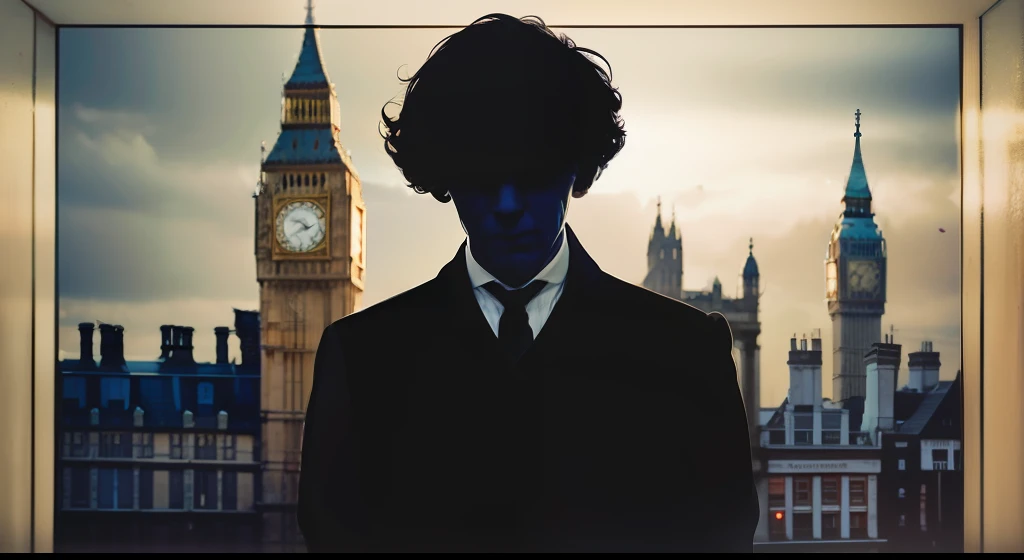 Silhouette Touch、Sherlock Holmes、Nightmare on Baker Street、London、19Second half of the century、Looking at the camera、Detailed upper body concept