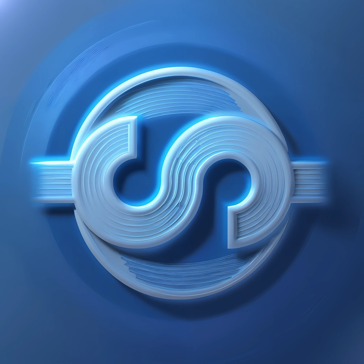Close-up of blue round logo,There is a wave in the middle, single logo, symbol, circular logo, round logo, iconic logo symbol, Inspired by Nari Ito, inspired by Sō Shiseki, logo without text, Round logo, symmetrical logo, exchange logo, Simple LOGO, SCP Foundation, insibidi symbols