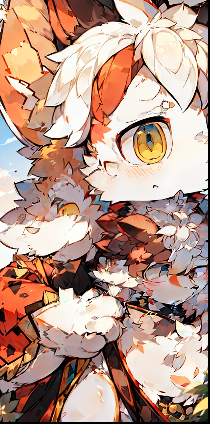 (1boys:1.4), JW3, White Cat Boy, (hairy pubic:1.5), Light red fur, white body fur, (thick thight:0.5), (full bodyesbian:1.1), lighting perfect, (tmasterpiece), (ultra - detailed), Eyes,adolable,Be red in the face, looking at viewert, 独奏, Open your clothes, coda, (japanese art art), Ancient Japanese men's kimono, Flower anklets, exteriors, exteriors, hilltop, hyper HD, Break, AOEU, AOEU, AOEU, AOEU,AOEU,AOEU,AOEU,AOEU,AOEU