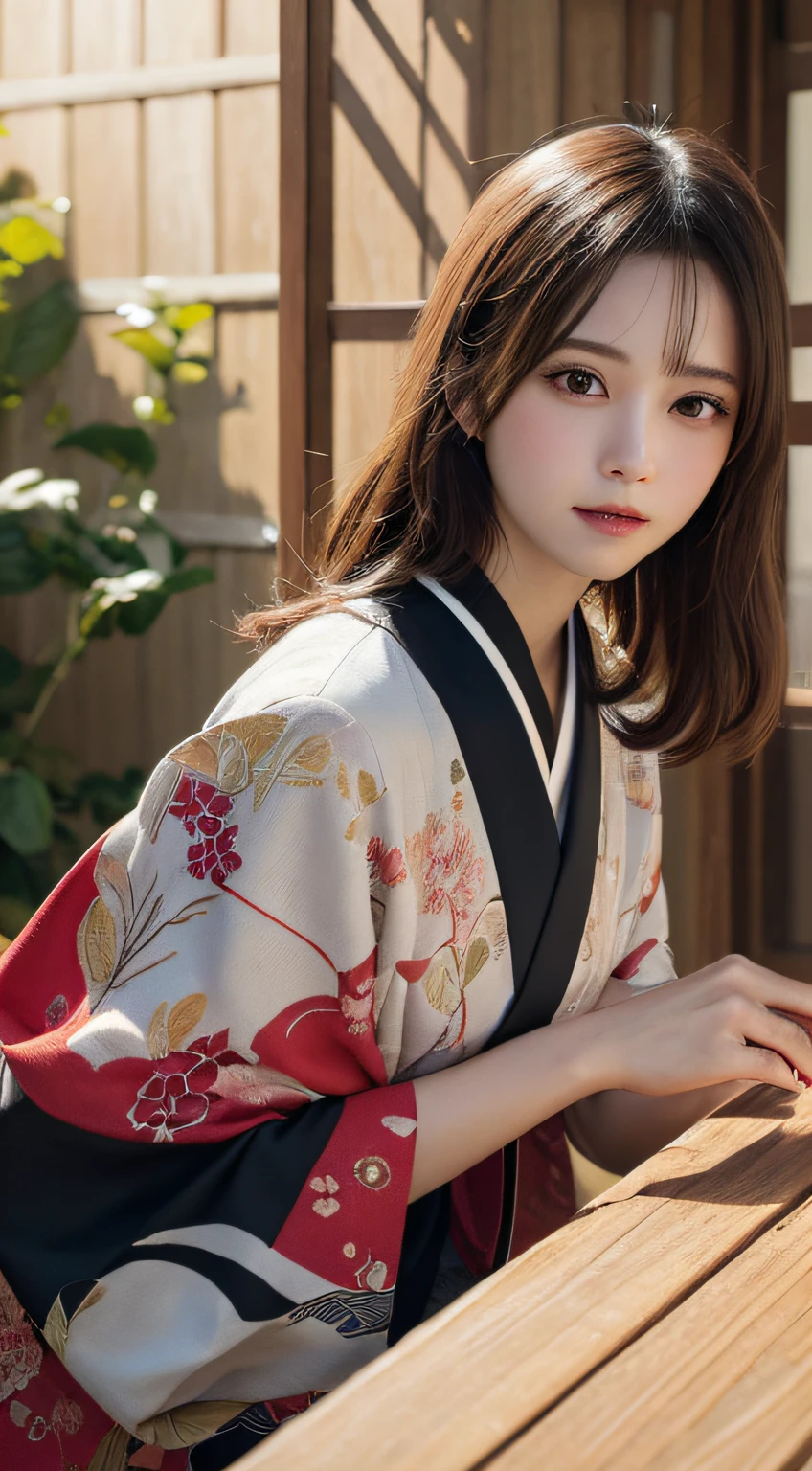 masterpiece, best quality, illustration, ultra-detailed, finely detail, highres, 8k wallpaper, perfect dynamic composition, beautiful detailed eyes, kimono