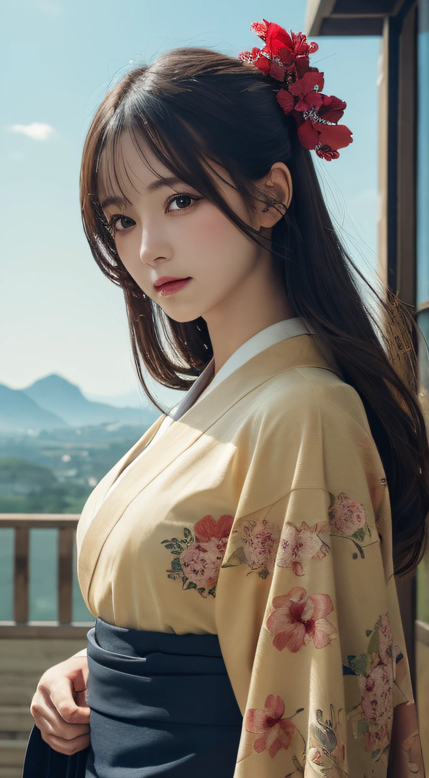 masterpiece, best quality, illustration, ultra-detailed, finely detail, highres, 8k wallpaper, perfect dynamic composition, beautiful detailed eyes, kimono